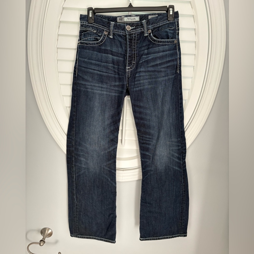 BKE men’s dark wash Tyler Bootcut jeans size 31